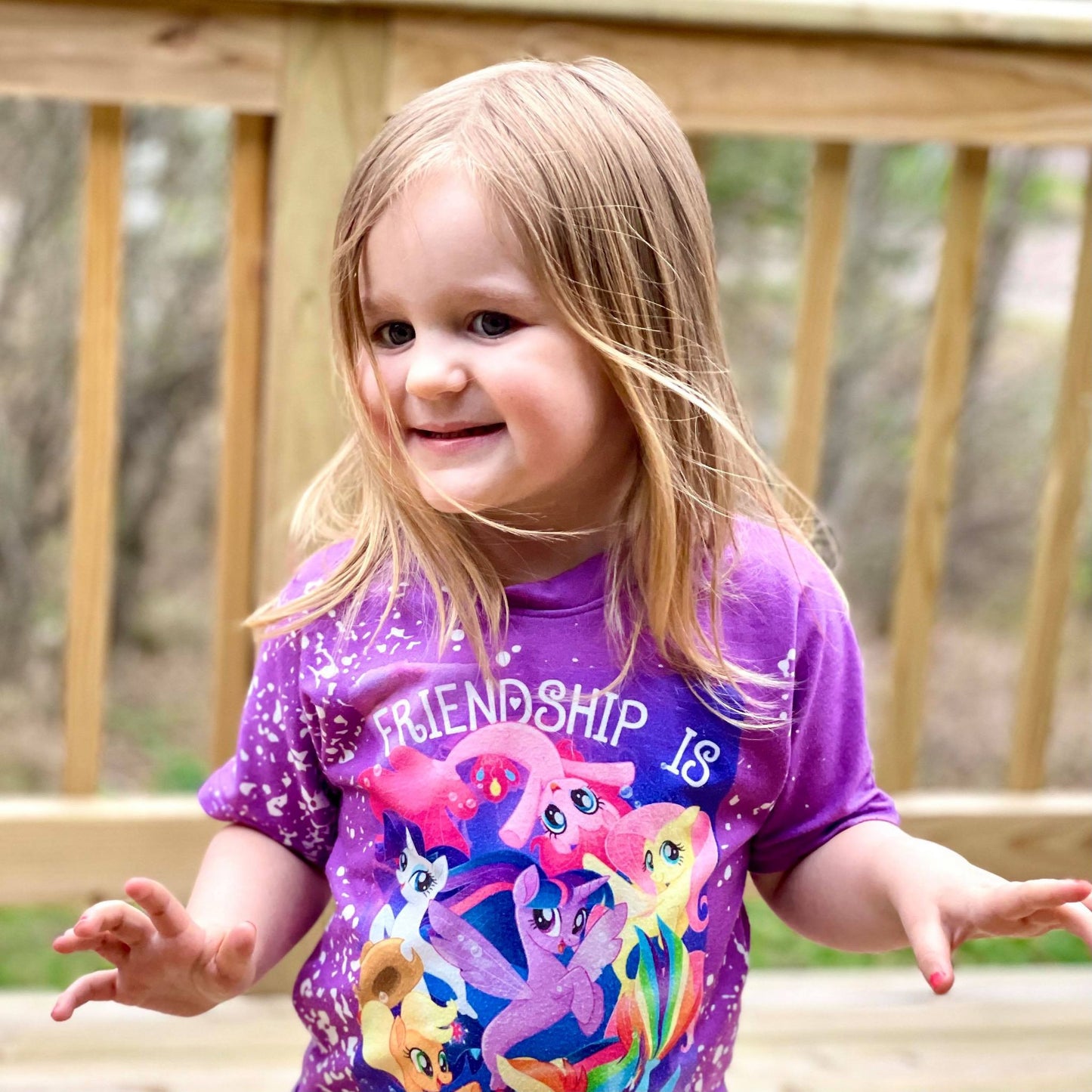 Bleach Splatter T-Shirts-Purple Friendship Is Forever