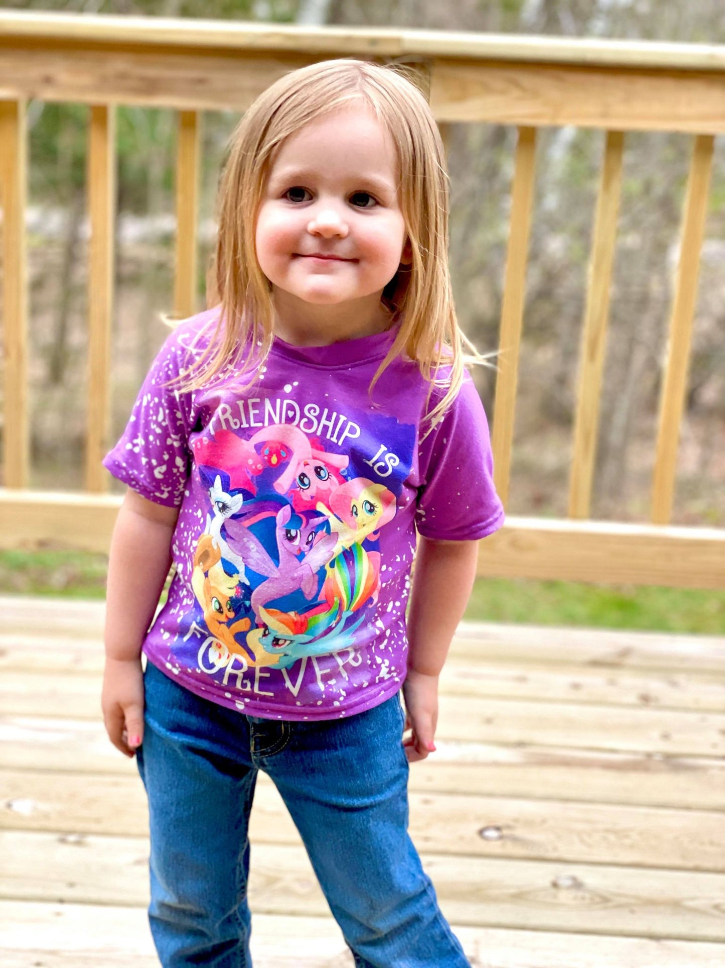 Bleach Splatter T-Shirts-Purple Friendship Is Forever