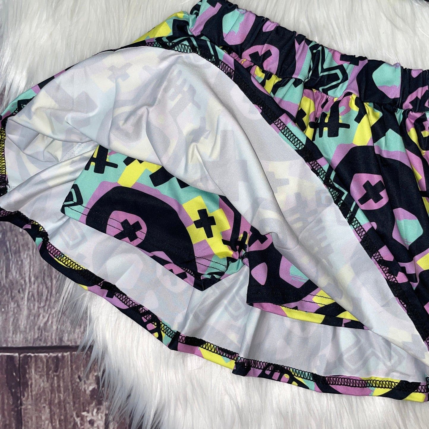 Crop and Skort Set - Skull & Cross
