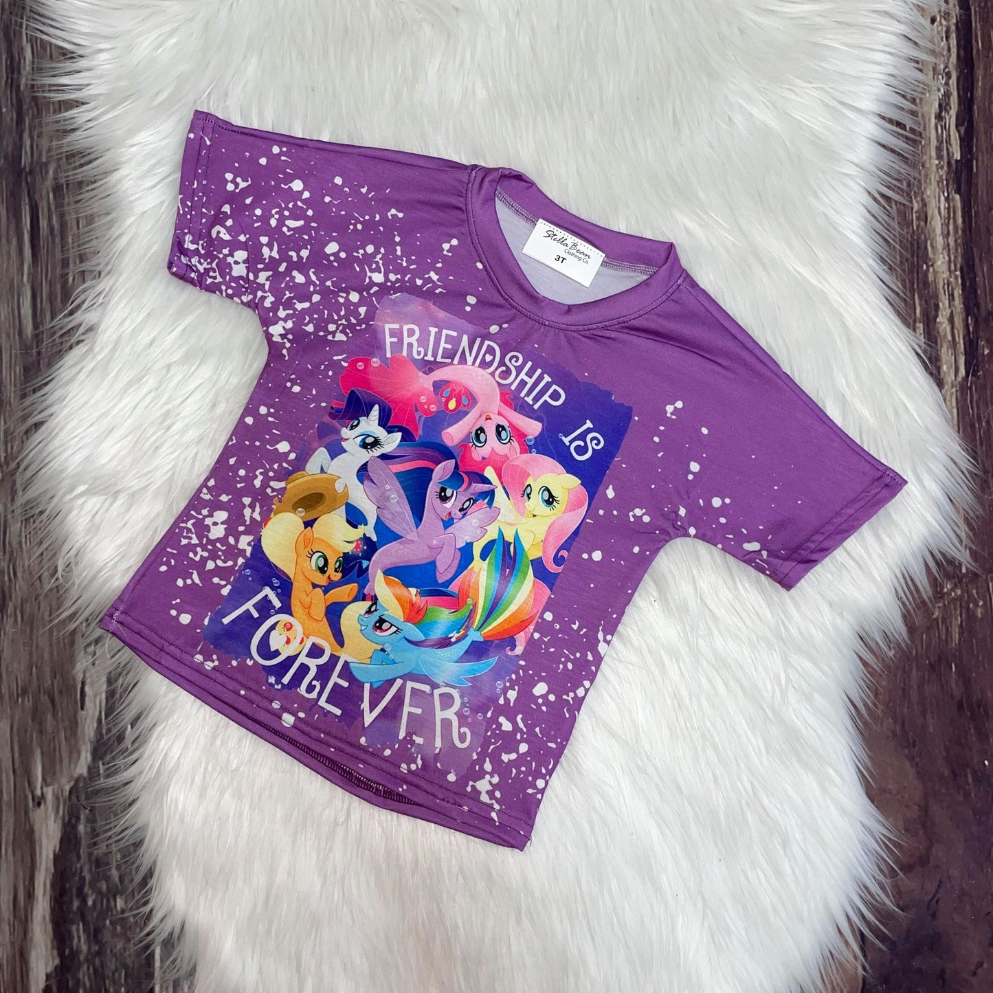 Bleach Splatter T-Shirts-Purple Friendship Is Forever