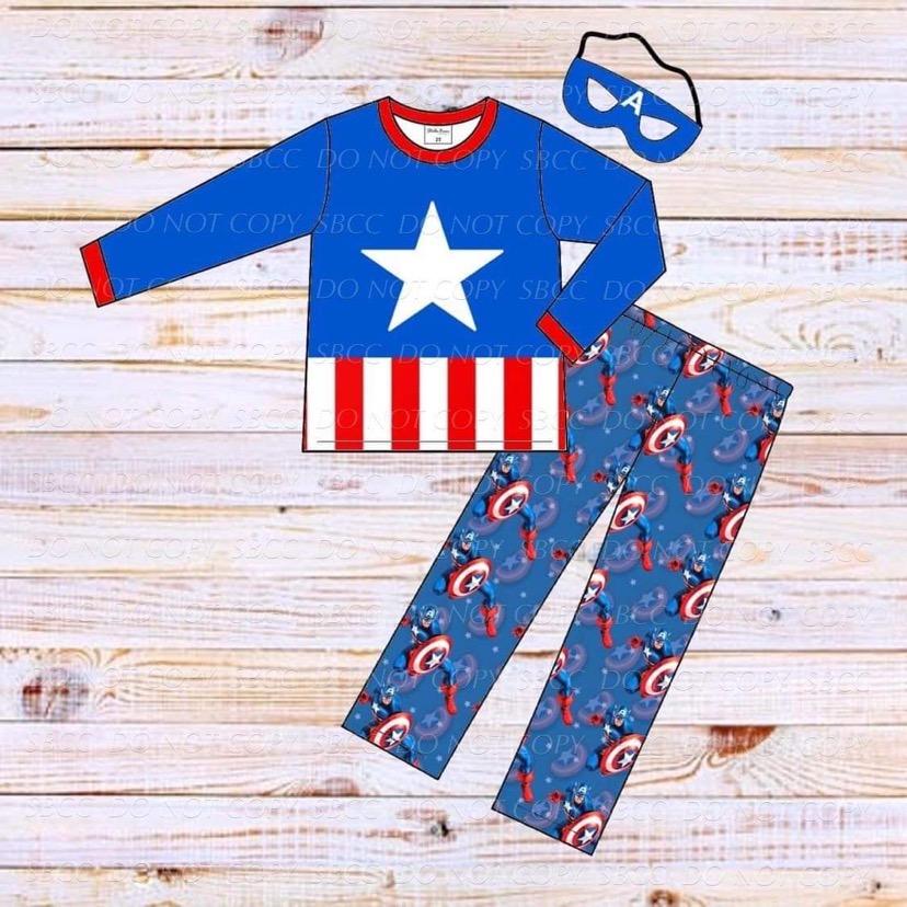 Superhero Loungewear Set - Boy Red White & Blue