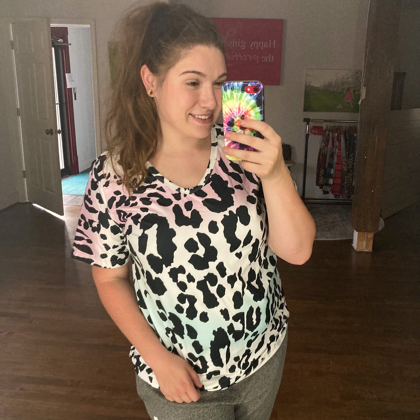 Women's Plus Size Leopard Tee