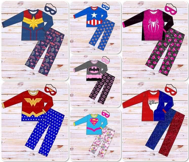 Superhero Loungewear Set - Pink Bat